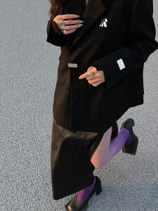 Gradient Black Silk Gray Pantyhose Velvet Stylish Tide Color Matching Leggings Purple Future Fancy Stockings