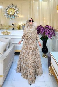Alya Set Hijab by Arsyakayla | Gamis Premium | Gamis Ceruty Babydoll Motif | Gamis Cantik