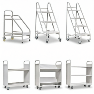 Quiet Thick Steel Office Library Cart