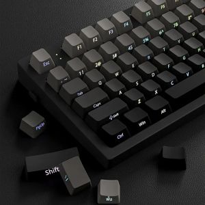 ชุดคีย์แคปไล่เฉดสี PBT แบบ Double Shot พิมพ์ลายด้านข้าง โปร่งแสง รองรับไฟแบ็คไลท์ แบบ OEM สำหรับสวิตช์ MX คีย์บอร์ดเกมมิ่งแบบกลไก