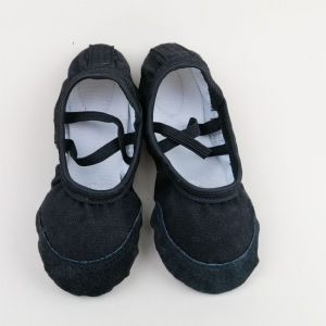 Kids Boys Girl Black Dancing Shoes Primary School Students Practice Soft Bottom Breathable Ballet Shoes Adult Men Ladies
