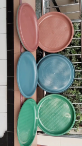 12 Pcs Pcs Tampah Plastik / Nampan Plastik Bulat 50 Cm