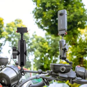 Motorcycle Riding Bracket Powerful Clamp Suitable for Insta360/Gopro Cycling Shooting Handlebar Protection Bar Fixed Osmo360 Panoramic Sports Camera Bicycle First Person Photography