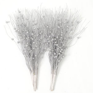 5Pcs Christmas Decoration 42cm Foam Berries Artificial Flowers Glitter Christmas Berries Bouquet Home Room Decor Wedding Decor