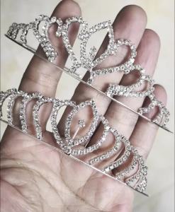 Silver Color Rhinestone Crowns For Women Girl Princess Tiara Crown Bridal Wedding Headpieces Party Prom Hair Jewelry Headdress