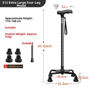 LEZHONGFU | Extendable Non-slip Stable Cane
