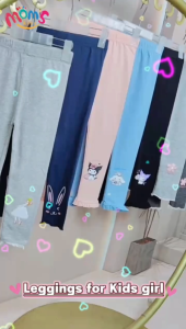 High Quality Plain Cotton Leggings for Kids Embroided 3D Flower Casual Leggings Pants for Kids Girls 2-10 years old