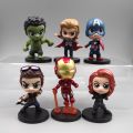 Action Figure Avengers | Pajangan Captain America Iron Man Thor Odinson Hulk Black Widow Hawkeye | Steve Rogers Tony Stark Bruce Banner Natasha Romanoff Clint Barton. 