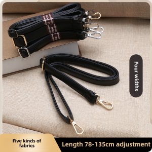 สายสะพายกระเป๋าผู้หญิงสีดำ สายสะพายไหล่ กางเกงขายาว กระเป๋าสะพายข้างแบบสะพายข้าง สายรัดกระเป๋าแบบเปลี่ยนได้ สายรัดกระเป๋าแบบซื้อเพียงชิ้นเดียว