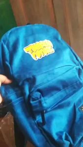 Backpack Corduroy Blue Thisplan/Tas Punggung Ransel Backpack Corduroy Story Black