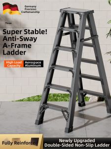 Foldable Aluminum Step Ladder Double Sides