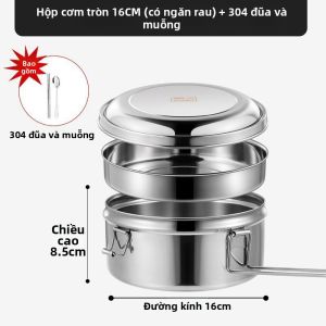 BAICHANG | Hộp Cơm Bằng Thép Không Gỉ 316L Cho Trẻ Em và Người Lớn