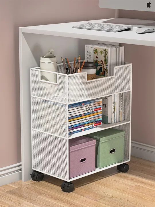 Under Table Document Rack Modern Minimalist Mobile Desk underneath Storage Rack Office ...