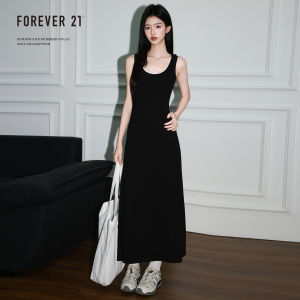 Elegant Black Two-Piece Vest Dress Womens Summer Unique Waist-Cinching A-Line Long Skirt Casual Style No-Sleeve U-Neck Gown