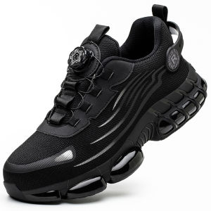 Mens Safety Shoes Protection And Elastic Safety Boots Fashionable Casual Shoes Breathable Odor Protection Mens Work Shoes