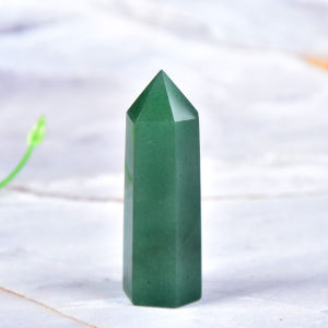 1PC Xanh Tự Nhiên Aventurine Thạch Anh Pha Lê Điểm Đá Chữa Bệnh Lăng Trụ Lục Giác 50-80mm Obelisk Cây Đũa Phép Cho DIY Quà Tặng Trang Trí Nhà