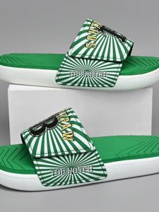 Adjustable Wide Mens Slippers for Swollen Feet Bathing Non-Slip Outdoor Wearable Flat Heel Comfortable EVA Slippers