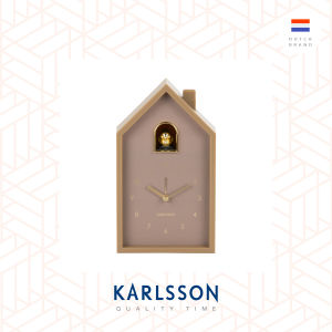 Karlsson Alarm clock Modern Cuckoo Oro ABS mocha brown [Ready Stock] Alarm Clock Table clock Modern Luxury for Living Room Home Decor