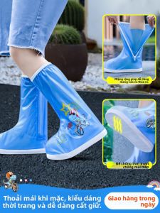 KeyRu | Giày Mưa Chống Thấm cho Trẻ Em Cao Cổ Chống Trượt Bền
