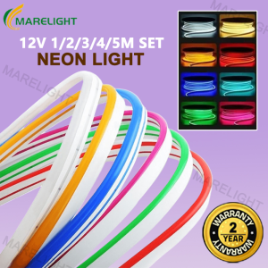 Neon Flexible Strip Light 12V With Adapter 1M 2M 3M 4M 5M LED Neon Lamp IP67 Waterproof For DIY Signage Bar Party Christmas Holiday Decorative MARELIGHT