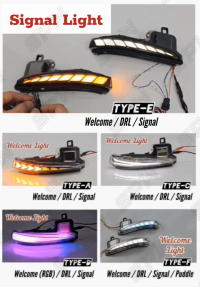 Toyota Alphard Vellfire RAV4 Lexus LM Side Mirror LED Daylight DRL Sequential Running Signal Light ANH30 AGH30 30-Series Welcome Light 2015 2016 2017 2018 2019 2020 2021 2022 2023 2024 2025