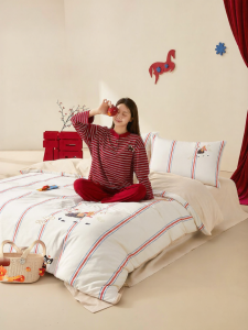 Boyang Home Textile | Zodiac Horse Year Lucky Bedding Set Four-Piece 100% Cotton