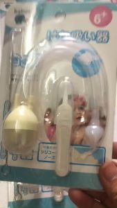 Hút mũi cho bé dụng cụ hút mũi trẻ em an toàn cho trẻ sơ sinh 3 chi tiết có gắp gỉ cọ vệ sinh Babuu Nhật BB08 Beandy Kids