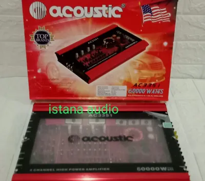 Power ACOUSTIC AC -3351 original 80000watt 4 Chanel tenaga badak Acoustic AC-3351