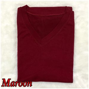 V-NECK LENGAN PENDEK / Baju Kaos V-neck Polos / Kaos V-neck Wanita / Atasan T-Shirt / Size XL&L