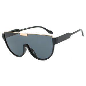 JN IMPRESSION Thời trang lớn một mảnh Khung kính mát bảo vệ khỏi tia UV cho phụ nữ Internet người nổi tiếng chụp ảnh đường phố dù để che nắng kính mát