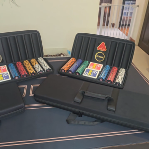 【EVA Poker Chips Carrying Case】For 40mm Diameter Chips / Dealer Allin Buttons & Playing Cards Slots【Ship Out 24Hrs】