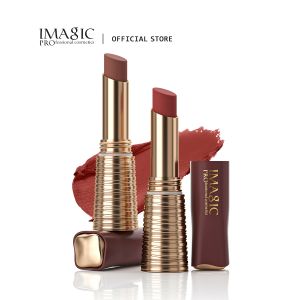 IMAGIC ลิปมันแบบไม่ติดถ้วยลิปสติกเนื้อแมทสีเวลเวตเม็ดสีสูงกันน้ำนุ่มเนียนนุ่ม
