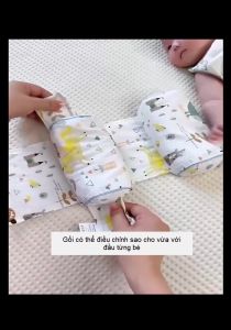Gối cố định đầu chống méo đầu cho trẻ sơ sinh