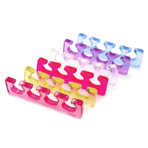 2pcs (1pair)Soft Silicone Finger Toe Separator Flexible Finger Toe Spacer Separation Straighteners Nail Finger Pedicure Tools