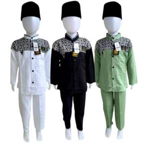 Baju Koko Anak Laki Laki Setelan Muslim Anak Lengan Panjang Terbaru Motif Falcon 2025