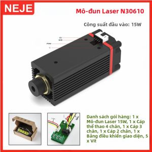 NEJE 15W N30610 Laser Module Kit Với Đầu Laser 450nm Để Khắc DIY Chế Biến Gỗ CNC Điều Chế TTL/PWM
