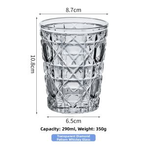 Yuanyi | Luxury Style Colored Plaid Whiskey Glass Coffee and Sparkling Water Cup