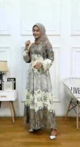GAMIS HUSNA Baju Adem Lembut Busui Ada Saku Dress Terbaru Kaftan Maxmara Maxy Melayu Wanita Muslim