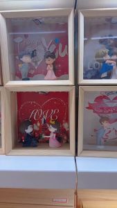 Hộp Đèn Khung Gỗ Cặp Đôi Tình Nhân Tình Yêu Có Đèn Led Decor Quà Tặng Kỷ Niệm Ngày Cưới Valentine Noel