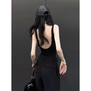 Backless Bra Pad Integrated Tank Top