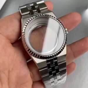 Tandorio | Vỏ Đồng Hồ Thép Không Gỉ 41mm NH35 Với Mặt Sau Trong Suốt Bộ Mặt Số 34mm Kiểu Dáng Land-Dweller Phụ Kiện Độ Chế Đồng Hồ Đeo Tay