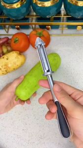 Double-sided Zinc Alloy Peeler Household Three-in-one Multifunctional Stainless Steel Peeler Kitchen Melon Planing Gadget Peeler