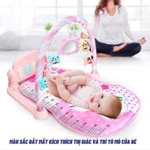 Thảm nhạc cho bé. Thảm đàn piano cho trẻ nằm chơi kích thị giác và giác quan. Đồ chơi giáo dục đầu đời cho trẻ sơ sinh và trẻ nhỏ