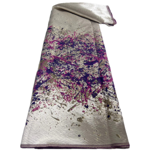 Vải Ren Lưới Jacquard Thêu Chỉ Nigeria Cao Cấp Đính Sequin Dùng May Vá Và Cho Các Dịp Cưới