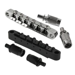 FLEOR 1PCS LP Guitar Bridge Chrome /Black Fit LP Style Guitar Parts