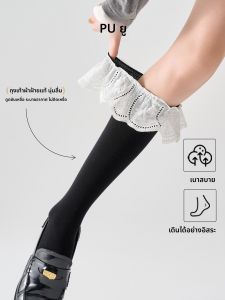 PUYU | ถุงเท้าข้อสั้นผ้าฝ้ายระบายอากาศได้ดีสำหรับผู้หญิงในช่วงฤดูร้อน ถุงเท้าข้อสั้นแบบบาง ระบายอากาศได้ดี ไม่มีกระดูก ถุงเท้าข้อยาว