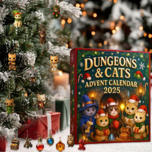 Lịch Giáng Sinh Dungeons & Cats 2025 Búp Bê Đếm Ngược 24 Ngày Trang Trí Không Khí Giáng Sinh Hộp Quà Bí Ẩn Quà Tặng Năm Mới Bất Ngờ