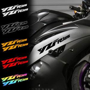 2ชิ้นสำหรับยามาฮ่า YZFR125 YZFR 125สติกเกอร์เครื่องประดับร่างกายหมวกกันน็อคถังน้ำมันแถบกันชนสติกเกอร์กันน้ำอุปกรณ์เสริมมอเตอร์ไซค์