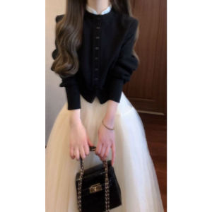 CHANGTONG | Stylish Unique Korean Style Knit Cardigan & Skirt Set