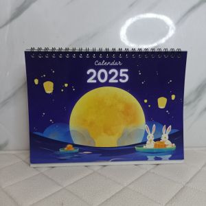 Kalender Meja Tanggalan Baru 2025 Almanak Duduk Motif Pastel